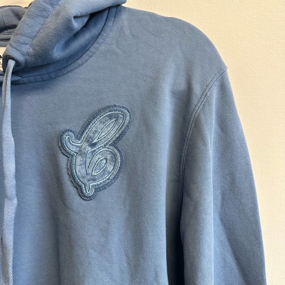Coach New York Cotton Hoodie Blue Varsity Cursive C Size Large **See Description - Picture 3 of 13